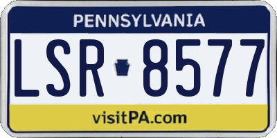 PA license plate LSR8577