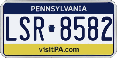PA license plate LSR8582