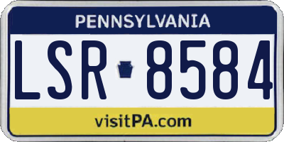 PA license plate LSR8584