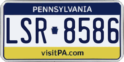 PA license plate LSR8586