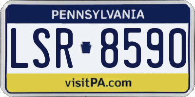 PA license plate LSR8590