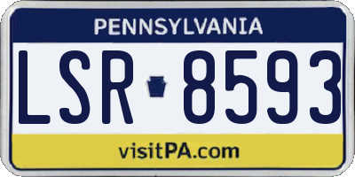 PA license plate LSR8593