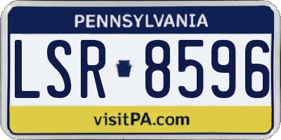 PA license plate LSR8596