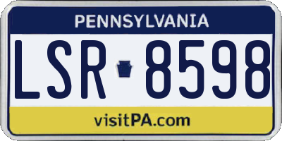 PA license plate LSR8598