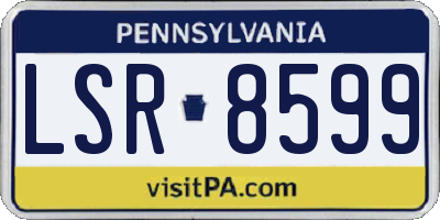 PA license plate LSR8599