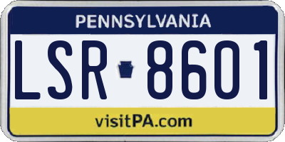 PA license plate LSR8601