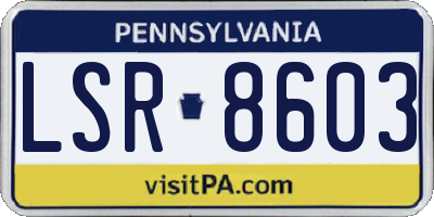PA license plate LSR8603