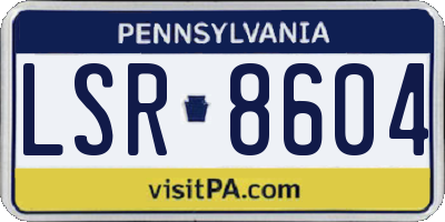 PA license plate LSR8604