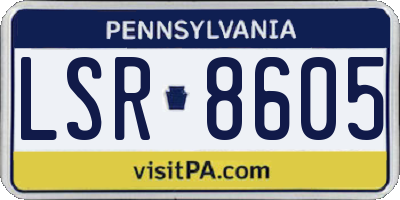 PA license plate LSR8605