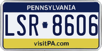 PA license plate LSR8606