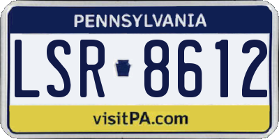 PA license plate LSR8612
