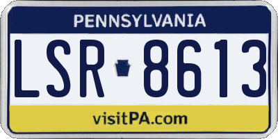 PA license plate LSR8613