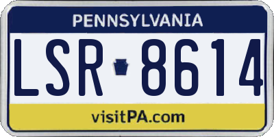 PA license plate LSR8614