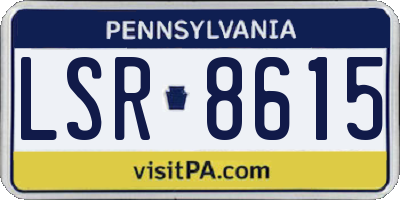 PA license plate LSR8615