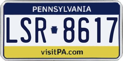 PA license plate LSR8617