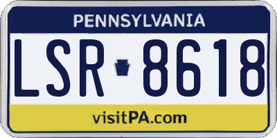 PA license plate LSR8618