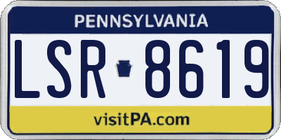 PA license plate LSR8619