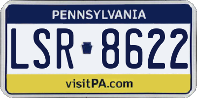 PA license plate LSR8622