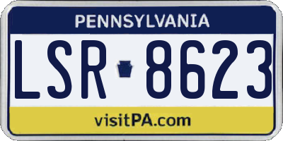 PA license plate LSR8623