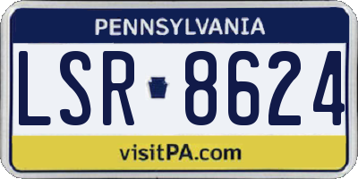 PA license plate LSR8624