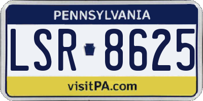 PA license plate LSR8625