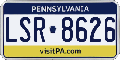 PA license plate LSR8626