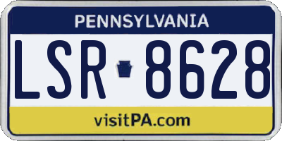 PA license plate LSR8628