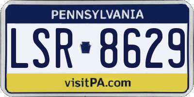 PA license plate LSR8629
