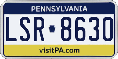 PA license plate LSR8630