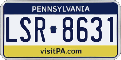 PA license plate LSR8631