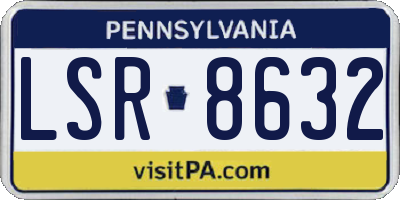 PA license plate LSR8632