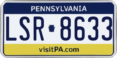 PA license plate LSR8633