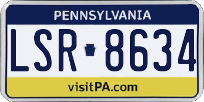 PA license plate LSR8634