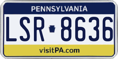 PA license plate LSR8636