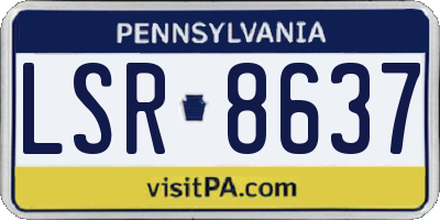 PA license plate LSR8637