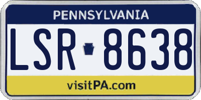 PA license plate LSR8638