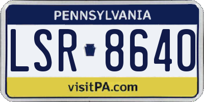 PA license plate LSR8640