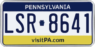 PA license plate LSR8641