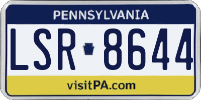 PA license plate LSR8644