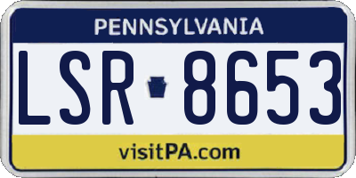 PA license plate LSR8653