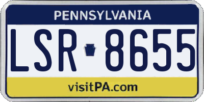 PA license plate LSR8655