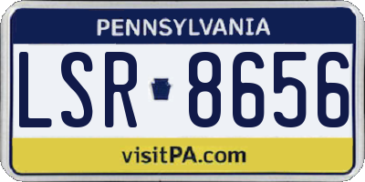 PA license plate LSR8656