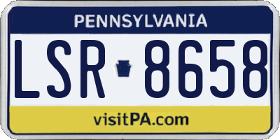 PA license plate LSR8658