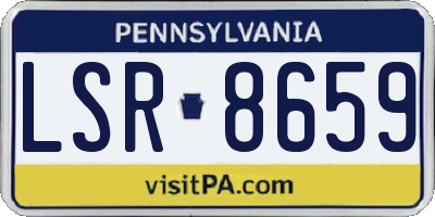 PA license plate LSR8659