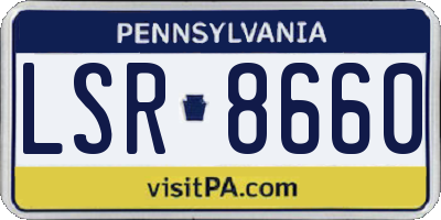 PA license plate LSR8660