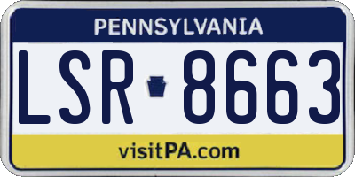 PA license plate LSR8663