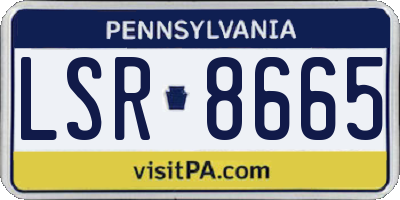 PA license plate LSR8665