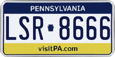 PA license plate LSR8666