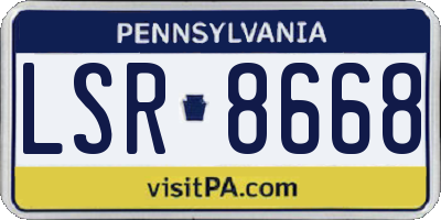 PA license plate LSR8668