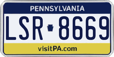 PA license plate LSR8669